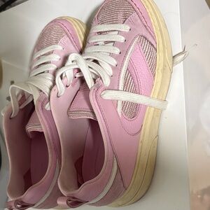 Salvatore Ferragamo Pink and Cream Women's Sneakers